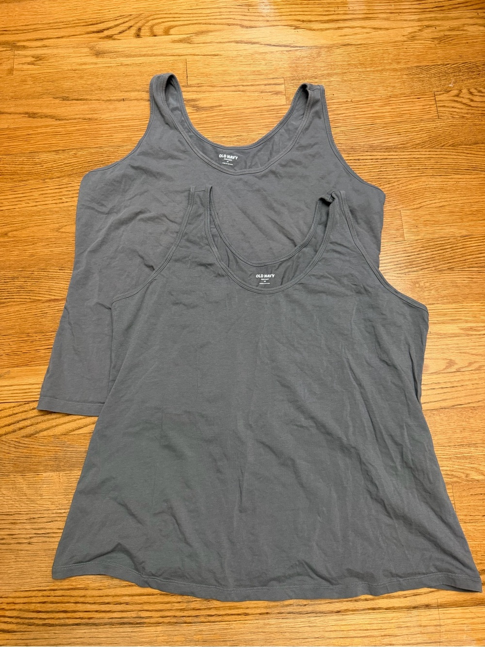 Old Navy First-Layer Tank Tops 2X Charcoal Gray Set of 2